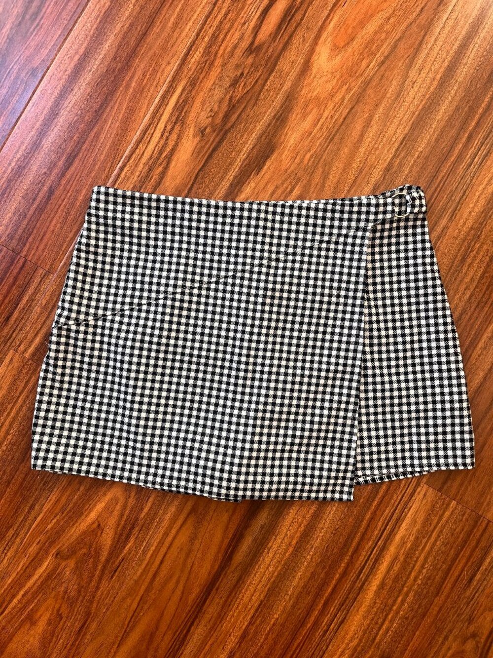 SO Goods for Life Black White Check Pattern Mini Skort S - Picture 1 of 3